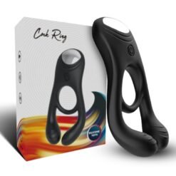 ARMONY - ANELLO VIBRATORE DOPPIO VEYRON GIOCATTOLO PER COPPIA NERO - immagine 3