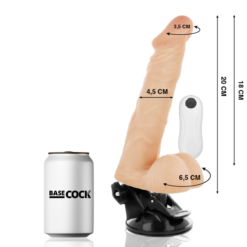 Alternative view of BASECOCK - VIBRATORE ARTICOLABILE TELECOMANDO NATURALE 20 CM -O- 4.5 CM