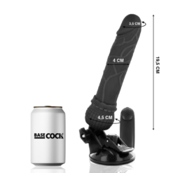 Alternative view of BASECOCK - VIBRATORE REALISTICO TELECOMANDO NERO 19.5 CM -O- 4 CM