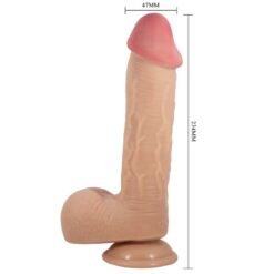 PRETTY LOVE - DILDO REALISTICO SERIE SLIDING SKIN CON VENTOSA SCORREVOLE DELLA PELLE FLESH 23,4 CM - immagine 4