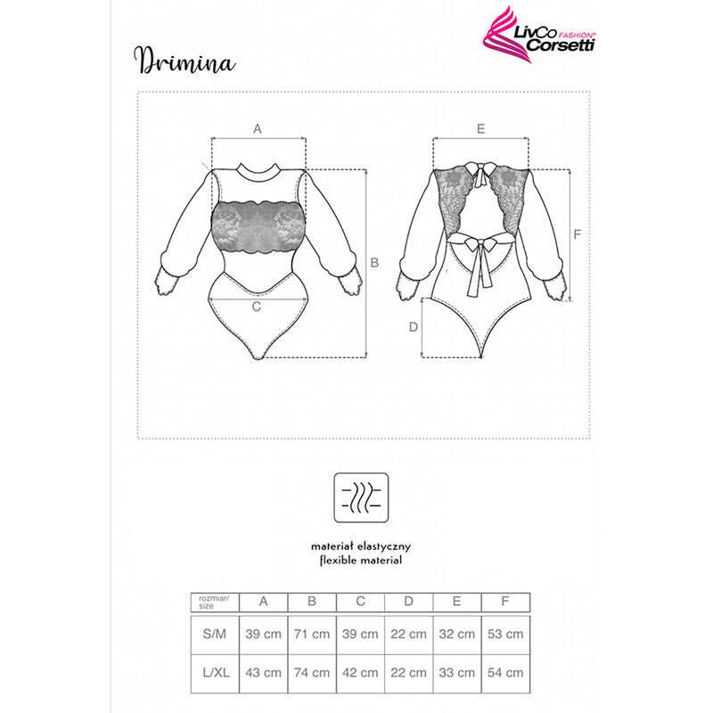 LIVCO CORSETTI FASHION - DRIMINA LC90690 BODY BLU NAVY L/XL - immagine 4