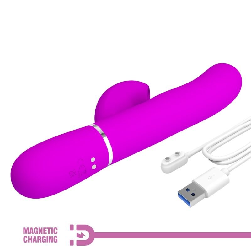 PRETTY LOVE - VIBRATORE MULTIFUNZIONE PERLITA 3 IN 1 G-SPOT VIOLA - immagine 9