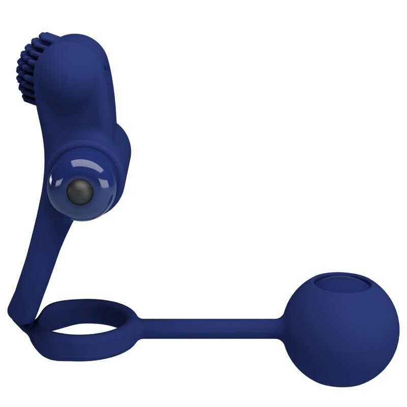 PRETTY LOVE - REMINGTON DOPPIO ANELLO VIBRANTE CON SPINA BLU - immagine 2