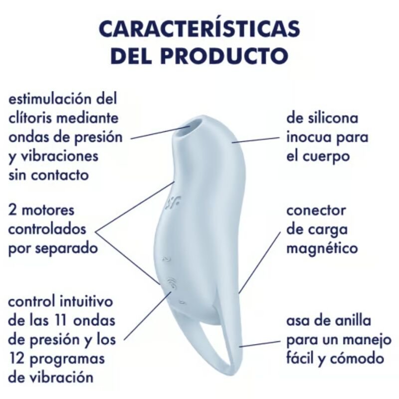 SATISFYER - POCKET PRO 1 STIMOLATORE CLITORIDE AZZURRO - immagine 4