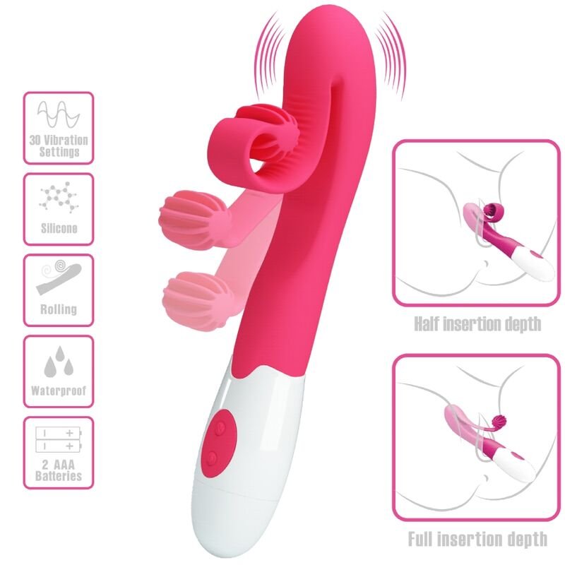 ROMANCE - VIBRATORE E STIMOLATORE 30 VELOCITÀ ROSA - immagine 5