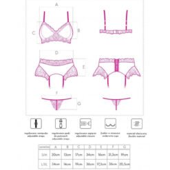 LIVCO CORSETTI FASHION - NAHIR LC 20214 REGGISENO + SLIP + CINTURA L/XL - immagine 4