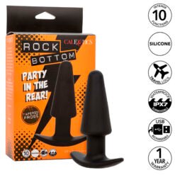 CALEXOTICS - ROCK BOTTOM TAPPO ANALE CONICO 10 VIBRAZIONI SILICONE NERO