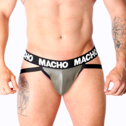 MACHO - MX27GR JOCK IN PELLE GRIGIO BEIGE XL