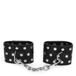 KINK - RESISTENZA DA POLSO CON CHIUSURA A SCATTO COMPLETA DI RIVETTI NERA REGOLABILE 19-24 CM X 5,5 CM - immagine 3