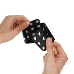 Alternative view of KINK - RESISTENZA DA POLSO CON CHIUSURA A SCATTO COMPLETA DI RIVETTI NERA REGOLABILE 19-24 CM X 5,5 CM