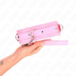 Alternative view of KINK - COLLARE CON GUINZAGLIO 65 CM CON RESTRIZIONI ROSA 36-42 CM X 5,5 CM