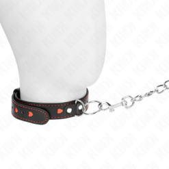 Alternative view of KINK - COLLANA CON CINTURINO 65 CM DETTAGLI CUORE 52,5 X 2,5 CM
