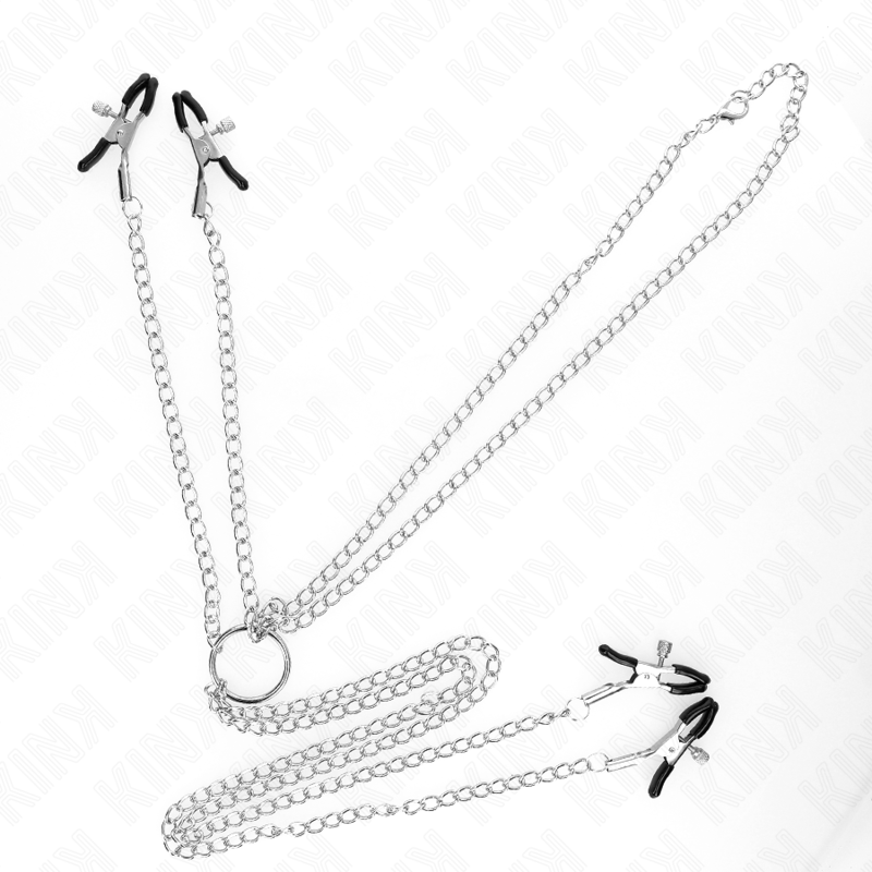 KINK - 4 MORSETTI PER CAPEZZOLI E CLIT REGOLABILI ARGENTO - immagine 4