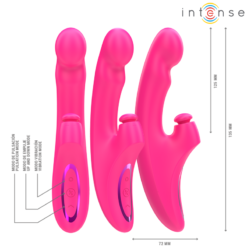 Alternative view of INTENSE - VIBRATORE EMI 13,5 CM MULTIFUNZIONE 3 IN 1 10 VIBRAZIONI ROSA