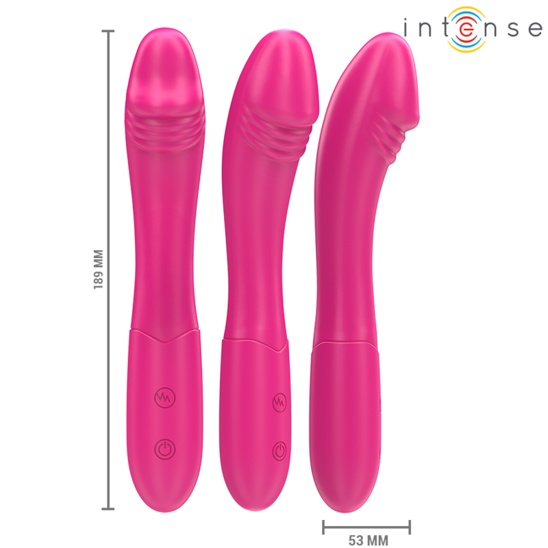 INTENSE - BELINDA VIBRATORE 19 CM FLESSIBILE 10 VIBRAZIONI ROSA - immagine 3