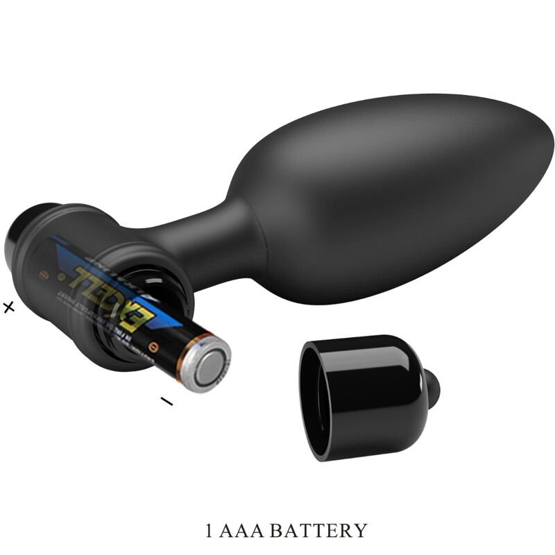 PRETTY LOVE - VIBRA BUTT PLUG 2 PLUG ANALE 10 VIBRAZIONI NERO - immagine 5