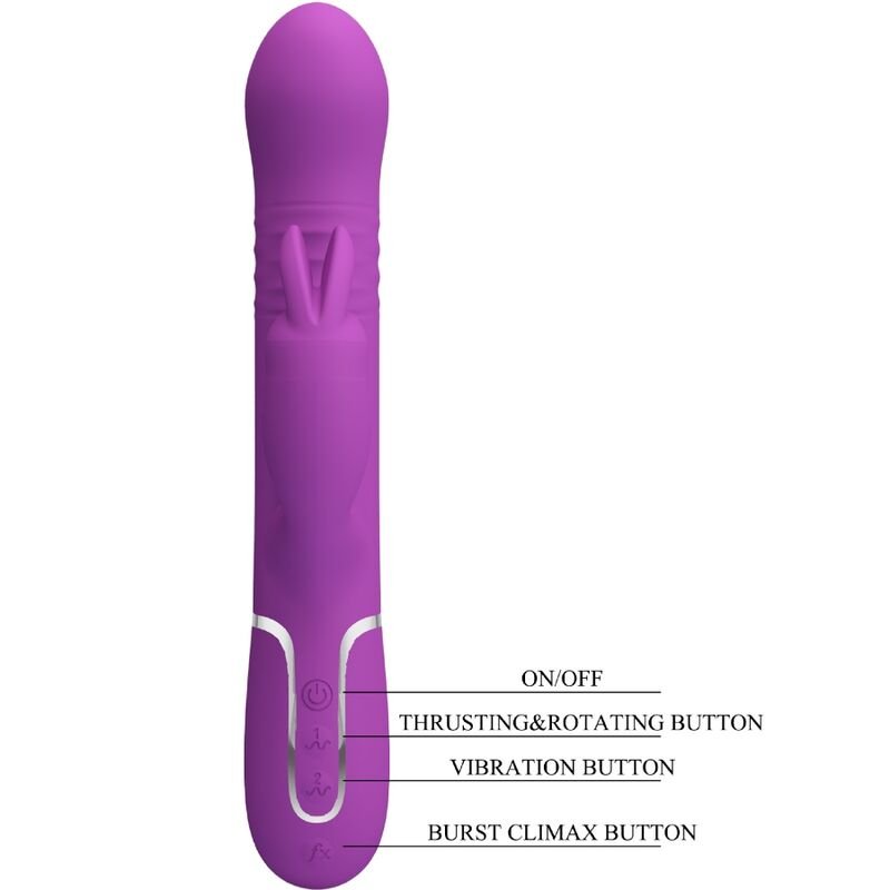 PRETTY LOVE - COALE 4 IN 1 MULTIFUNZIONE VIBRATORE CONIGLIO VIOLA - immagine 6