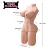 XISE - ERICA SPINTA TORSO REALISTICO CON VIBRAZIONE FEMMINILE 84 CM