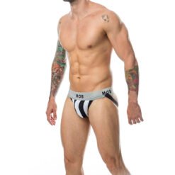 Alternative view of MOB - JOCK BIANCO A RIGHE CLASSICHE TAGLIA XXL