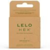 LELO - PRESERVATIVI ORGANICI HEX CONFEZIONE DA 3 UNITÀ