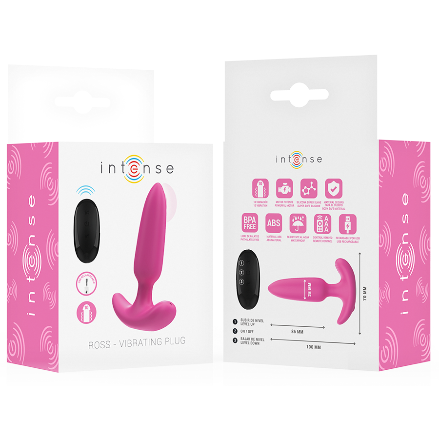 INTENSE - ROSS ANAL PLUG 10 VIBRAZIONI ROSA TELECOMANDO - immagine 7
