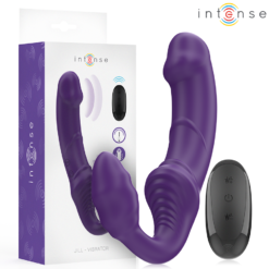 INTENSE - JILL DOPPIO VIBRATORE 20 CM VIOLA TELECOMANDO