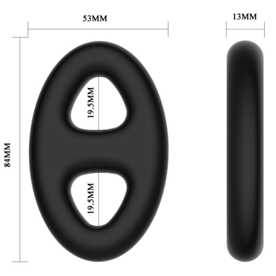 CRAZY BULL - ANELLO DOPPIO OVALE IN SILICONE - immagine 6