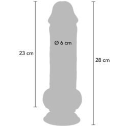 GET REAL - PENE REALISTICO DELUXE CON TESTICOLI EXTRA SPESSI 28 CM - immagine 4