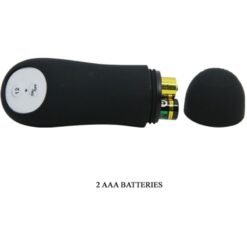PRETTY LOVE - PLUG ANALE IN SILICONE FORMA DEL PENE E 12 MODALIT DI VIBRAZIONE NERO - immagine 6