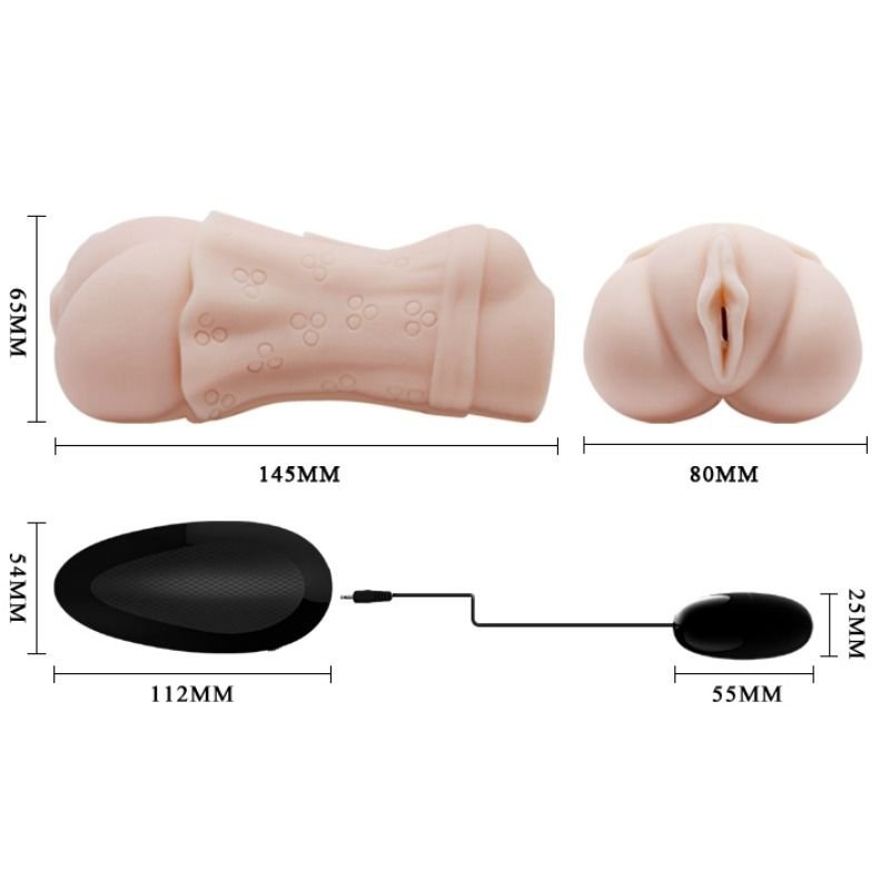 CRAZY BULL - MASTURBADOR VAGINA CON PELLE ACQUATA CON BULLET VIBRANTE 2 - immagine 6
