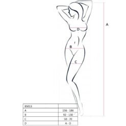 Alternative view of PASSION - WOMAN BS013 BODYSTOCKING ROSSO TAGLIA UNICA