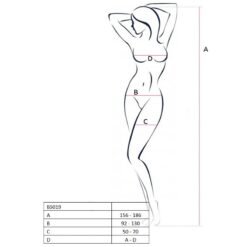 Alternative view of PASSION - WOMAN BS019 BODYSTOCKING NERO TAGLIA UNICA