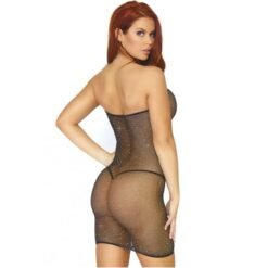 Alternative view of LEG AVENUE - MULTIDRESS A RETE CRISTALLIZZATA NERO OS