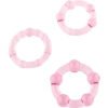 SEVEN CREATIONS - SET DI TRE ANELLI PER PENE ROSA