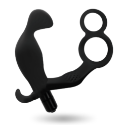 Alternative view of ADDICTED TOYS - PLUG ANALE CON DOPPIO ANELLO PER PENE E TESTICOLI NERI