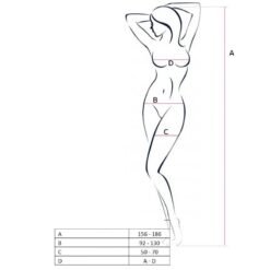 Alternative view of PASSION - DONNA BS053 BODYSTOCKING ROSSO TAGLIA UNICA
