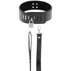 DARKNESS - COLLARE BDSM CON CHIUSURA NERA - immagine 2