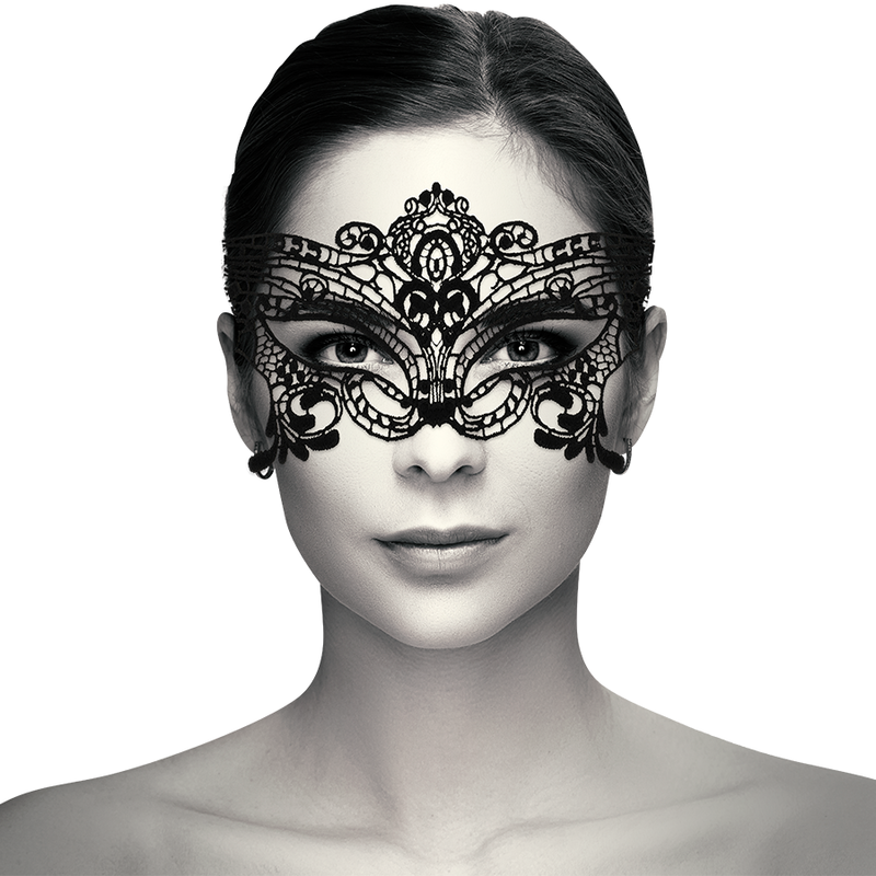 COQUETTE CHIC DESIRE - MASCHERA AMPIA IN PIZZO NERO - immagine 2