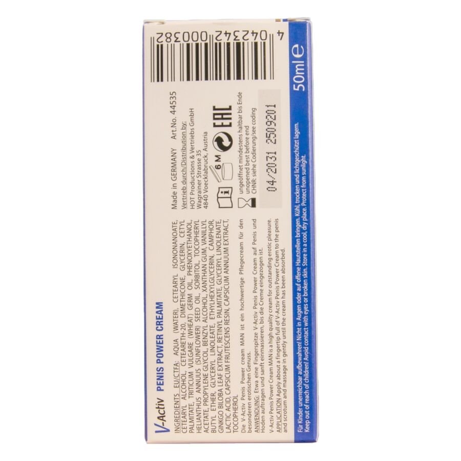 HOT - V-ACTIV PENIS POWER CREAM PER UOMO 50 ML - immagine 6