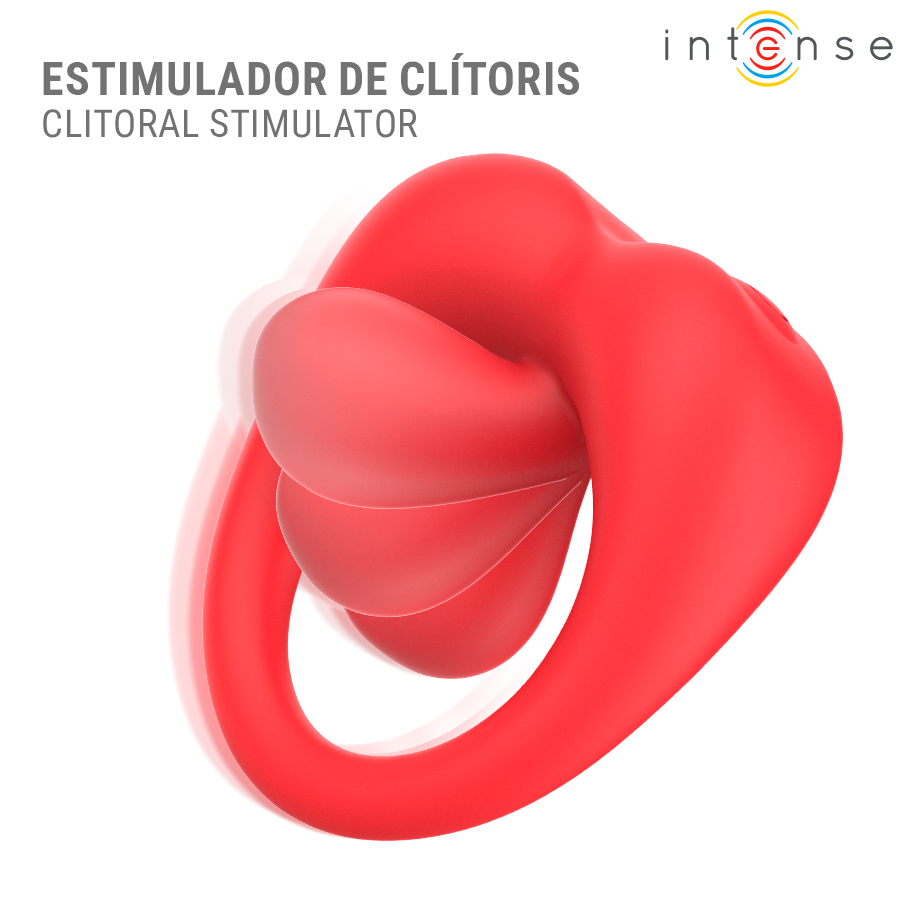 INTENSE - RUSSELL ANILLO VIBRADOR CON ESTIMULACIÓN DE CLÍTORIS ROJO - immagine 5