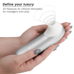 WOMANIZER - STIMOLATORE CLITORIDEO PRO VIBRANTE, COLORE ARGENTO E GRIGIO - immagine 3