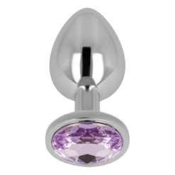 Alternative view of OHMAMA - PLUG ANALE CON CRISTALLO VIOLA 8 CM