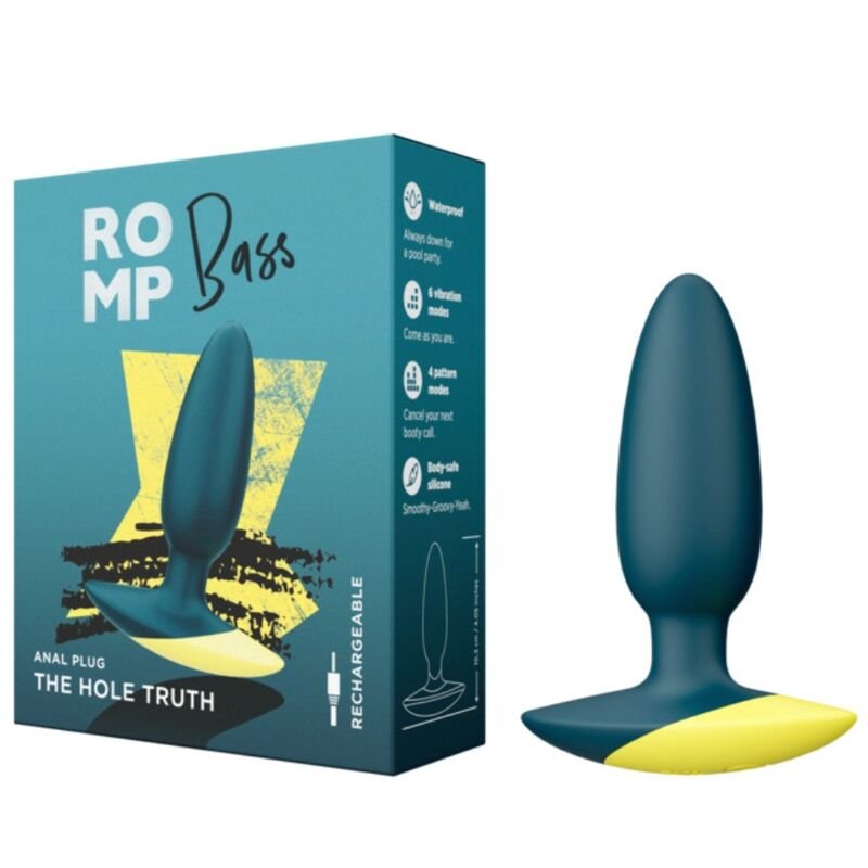 ROMP - BASS VIBRATORE ANALE PLUG 10 CM VERDE - immagine 5