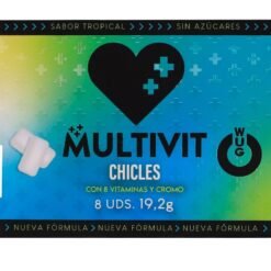 WUG MULTIVIT - MULTIVITAMINICO FUNZIONALE AL GUSTO TROPICALE, BLISTER DI GOMME DA MASTICARE, 8 PEZZI