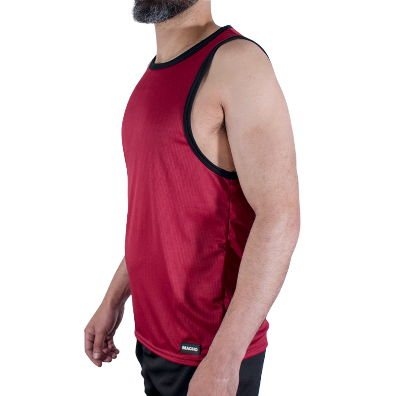 MACHO - CMV003 T-SHIRT DA PALESTRA MARRONE S/M - immagine 2