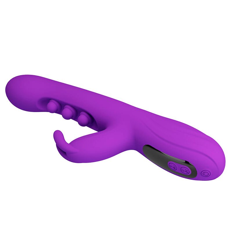 PRETTY LOVE - VIBRATORE A CONIGLIO SABIEN CON STIMOLAZIONE A PERCUSSIONE E LED VIOLA - immagine 5