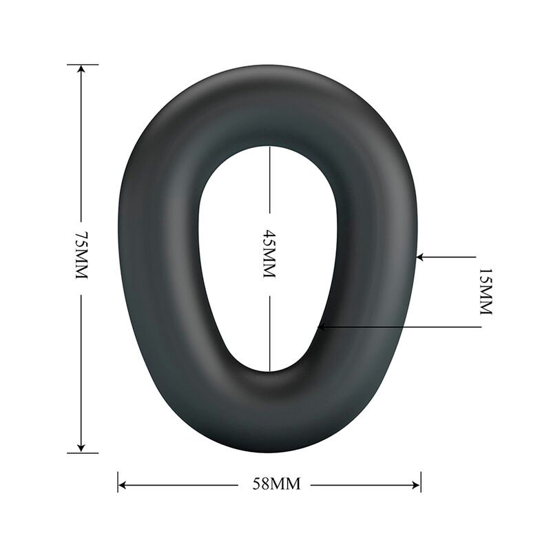 CRAZY BULL - VESPER ANELLO PER PENE IN SILICONE SUPER MORBIDO NERO - immagine 6