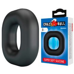 CRAZY BULL - ANELLO PER PENE WALDEN IN SILICONE SUPER MORBIDO NERO