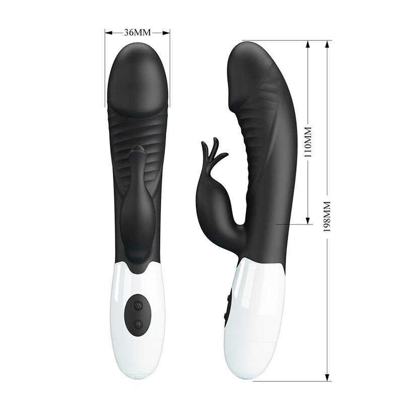 PRETTY LOVE - VIBRATORE A CONIGLIO RASMUSSEN 30 FUNZIONI NERO - immagine 8