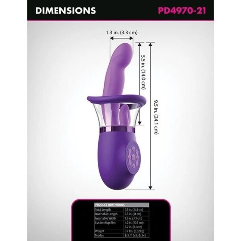 FANTASY FOR HER - VIBRATORE A CONIGLIO ULTIMATE PLEASURE PRO PLUS VIOLA 20,3 CM - immagine 4